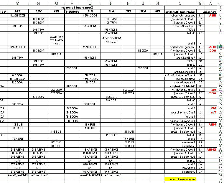 SCB Assessment Calendar (screenshot)